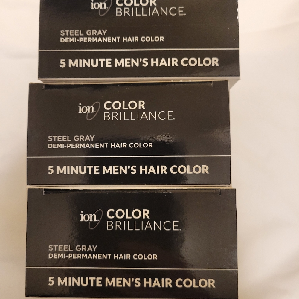 New 3 pack Ion Color Brilliance 5 minute hair color Steel Gray - Picture 7 of 8